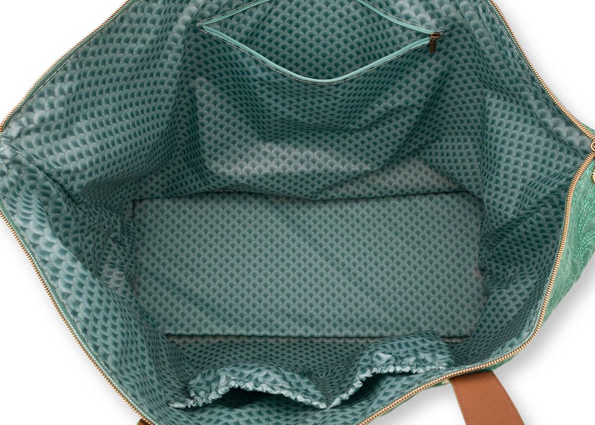 Tote Bag Velvet Quiltey Days Groen