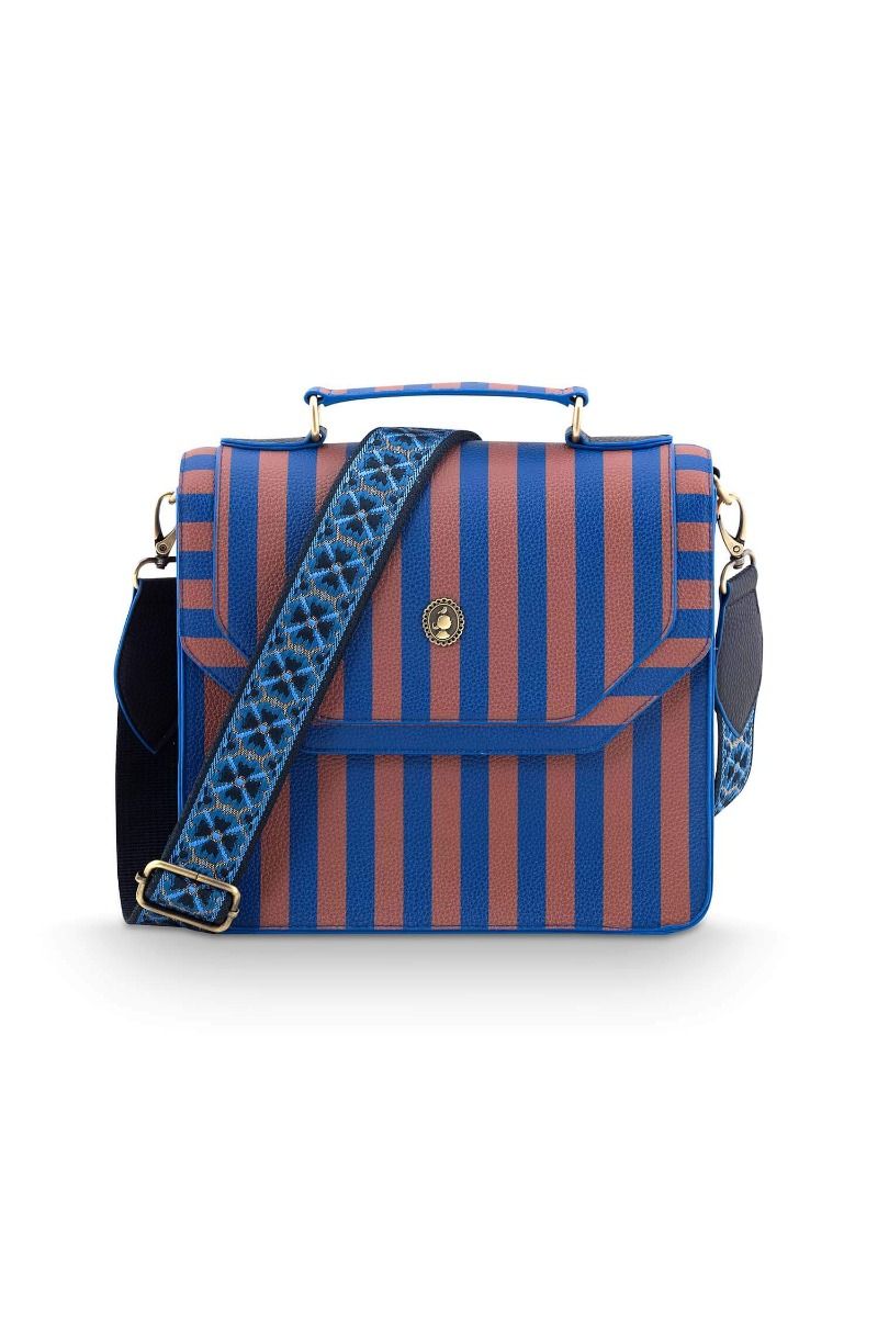 Frances Sac Bandoulièr Moyen Ligne Bleu