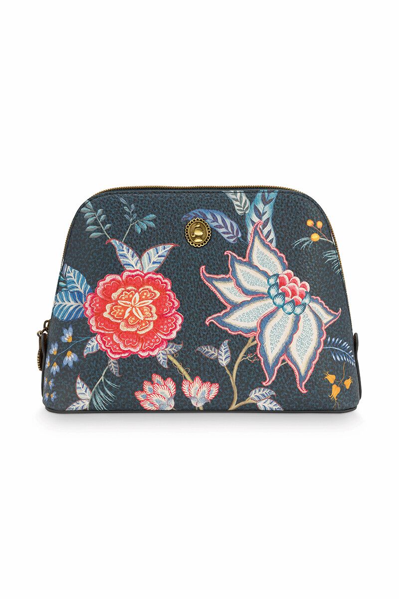 Necessaire Medium Petites Fleur Dunkelblau