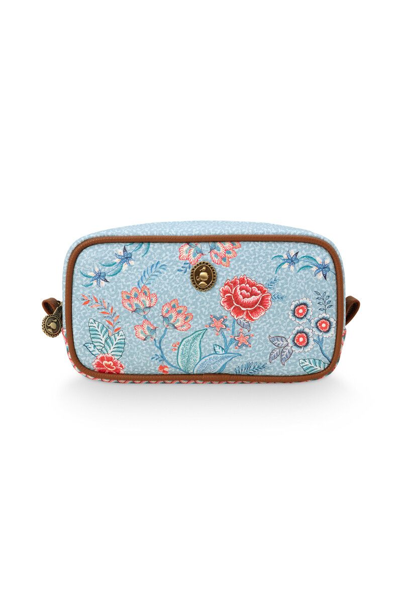 Necessaire rechteckig Klein Flower Festival Hellblau
