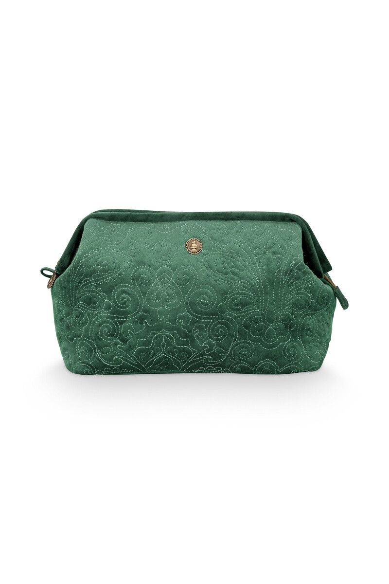 Pip Studio Cosmetic Purse Extra Large Velvet Quiltey Days Green Pip Studio