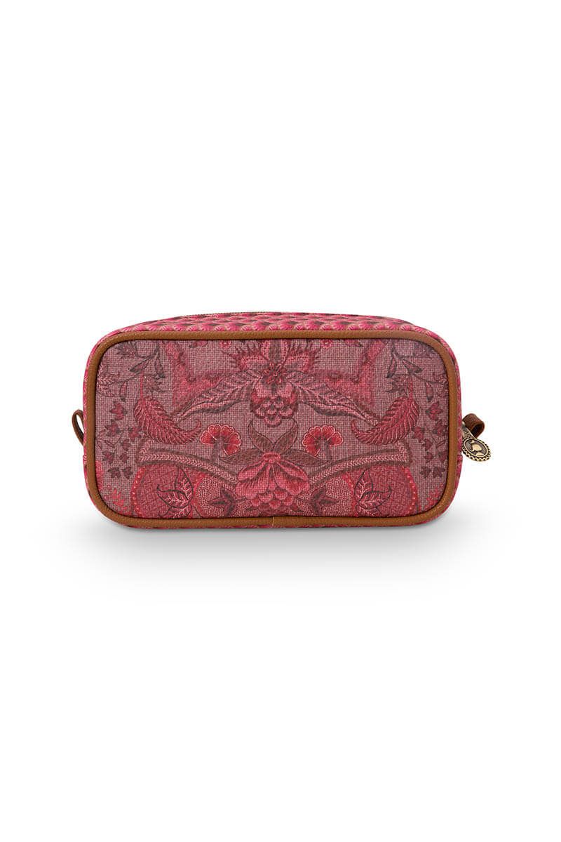 Cosmetic Bag Square Small Kyoto Festival Dark Pink