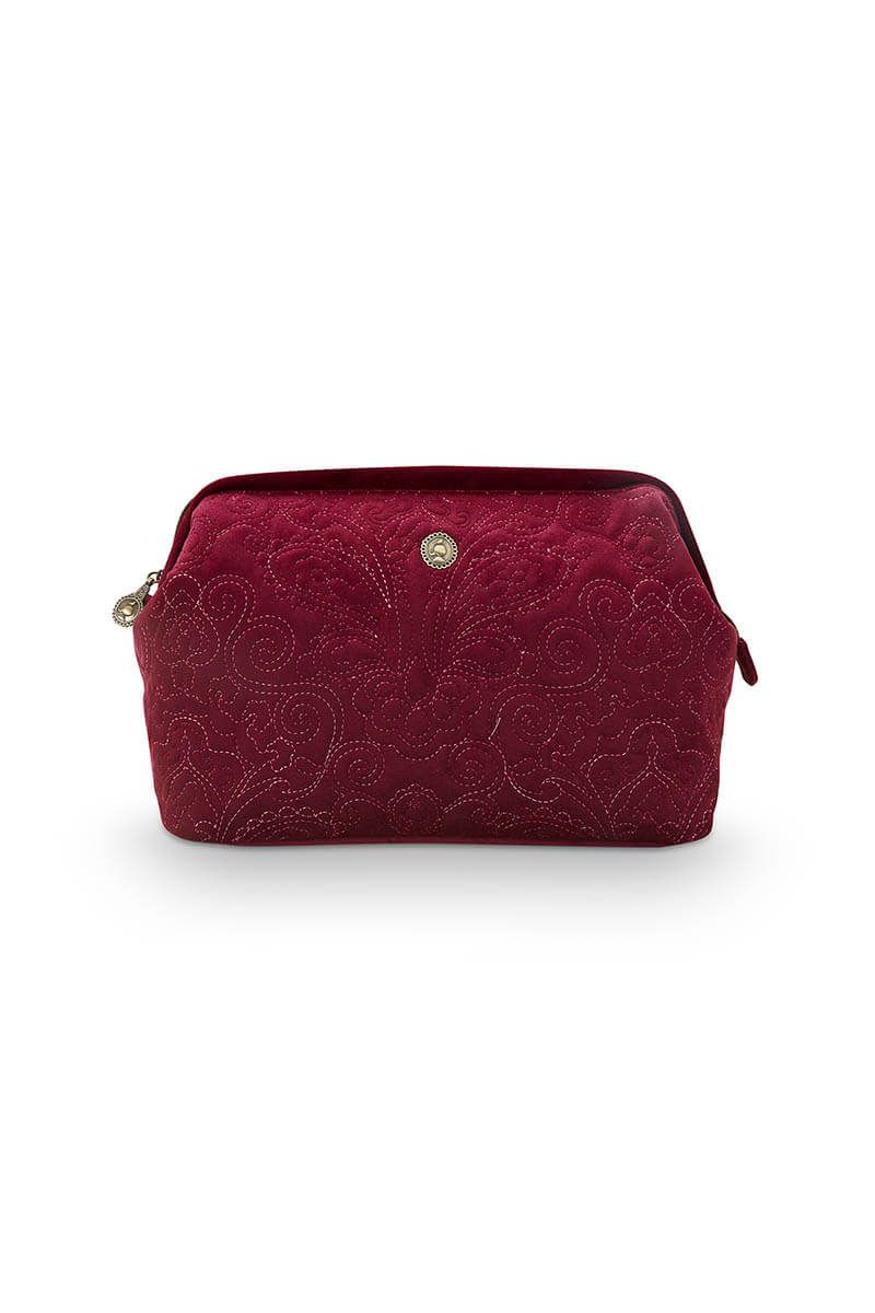 Toilettas Buidel Extra Groot Velvet Quiltey Days Rood