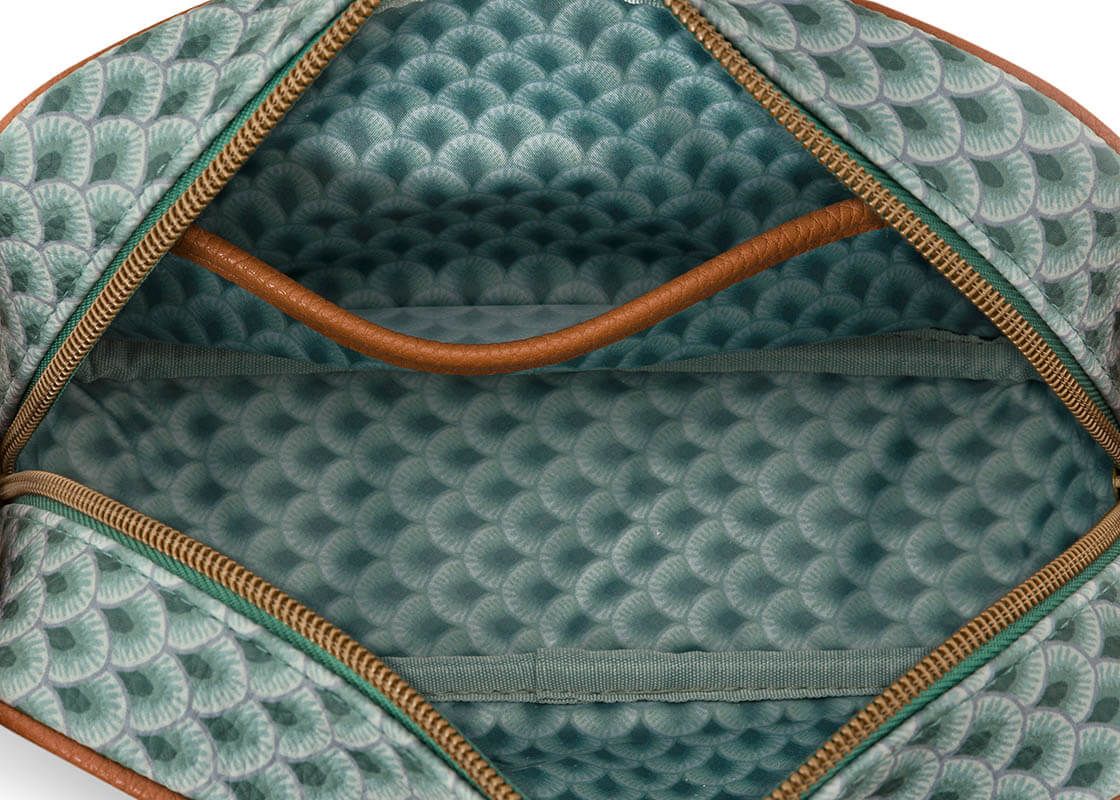 Cosmetic Bag Square Small Kyoto Festival Green