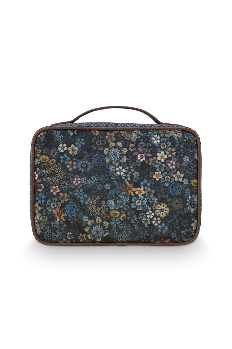 Beautycase Rechteckig Gross Tutti I Fiori Blau