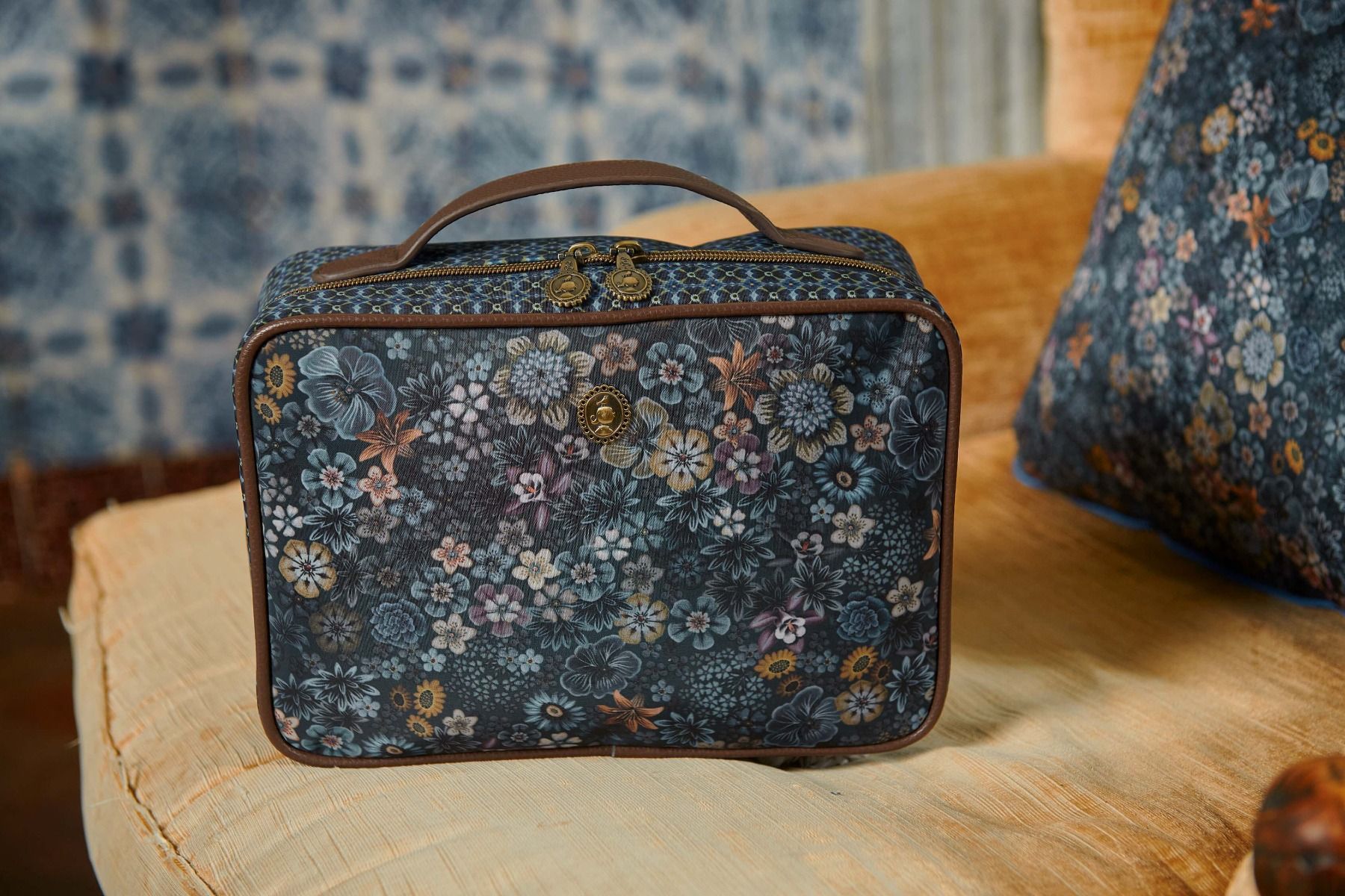 Beauty Case Square Large Tutti I Fiori Blue