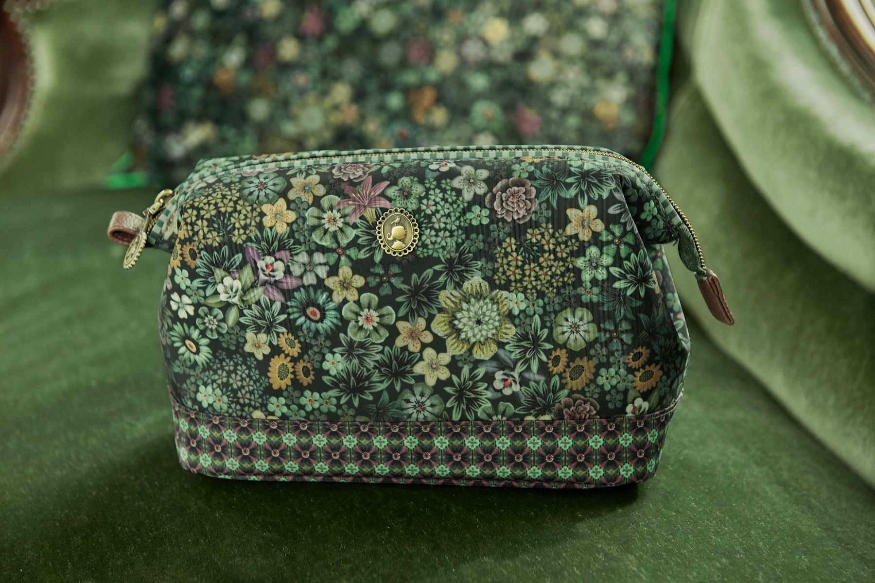 Cosmetic Bag Medium Tutti I Fiori Green