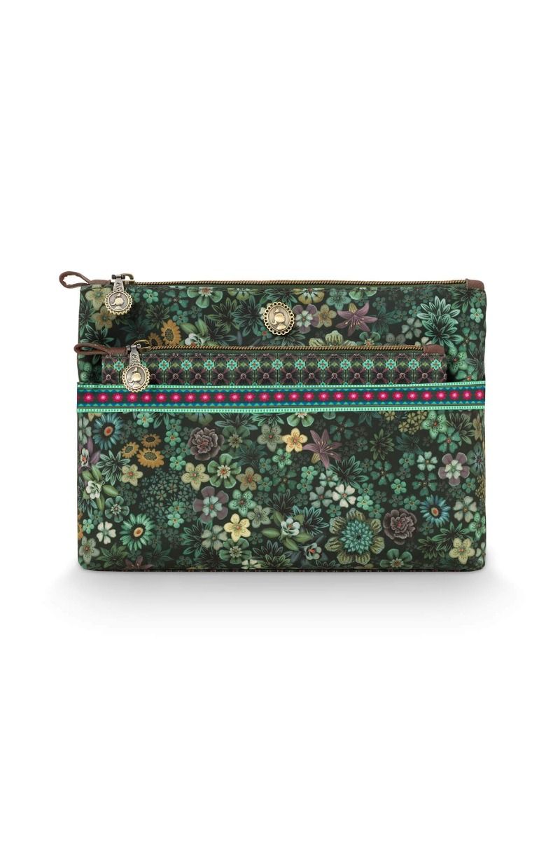 Cosmetic bag Combi Tutti I Fiori Green