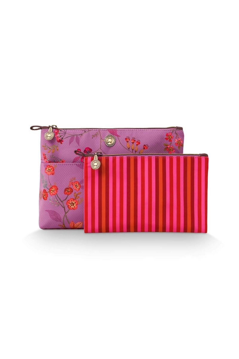 Kosmetiktasche Kawai Flower Fuchsia