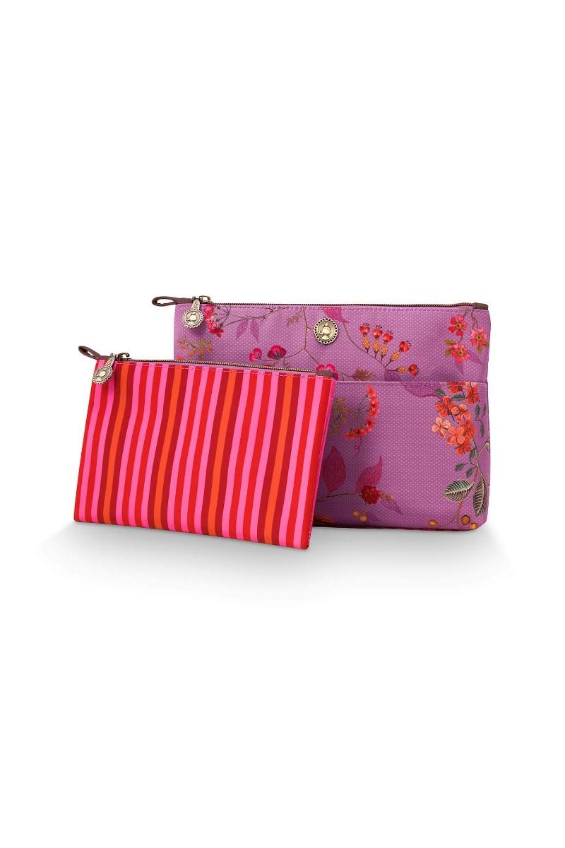 Kosmetiktasche Kawai Flower Fuchsia