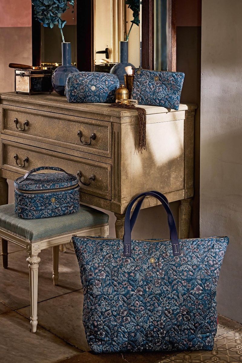 Necessaire Coco Mittelgroß Quilted Daisy Dreams Blau 