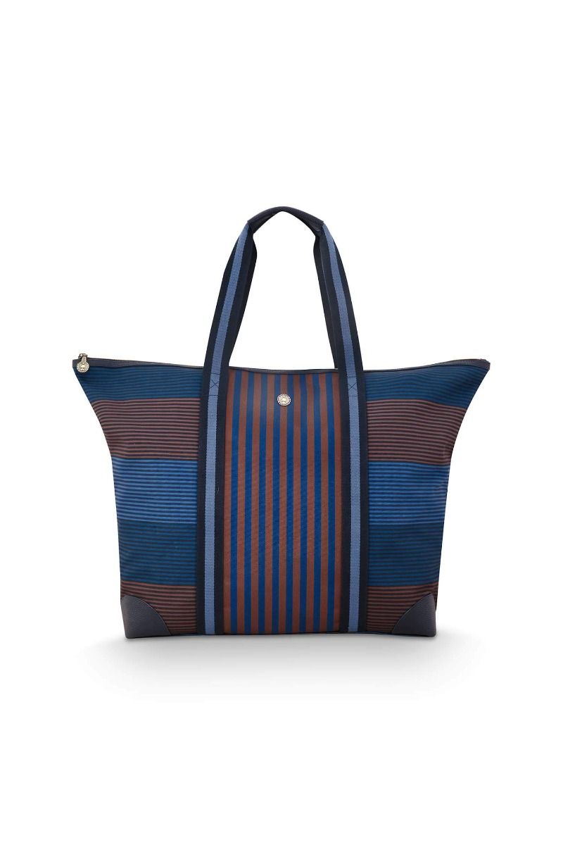 Tilda Tragetasche Gross Streifen Blau