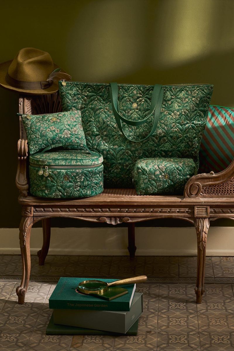 Beauty Case Cleo Quilted Daisy Dreams Groen