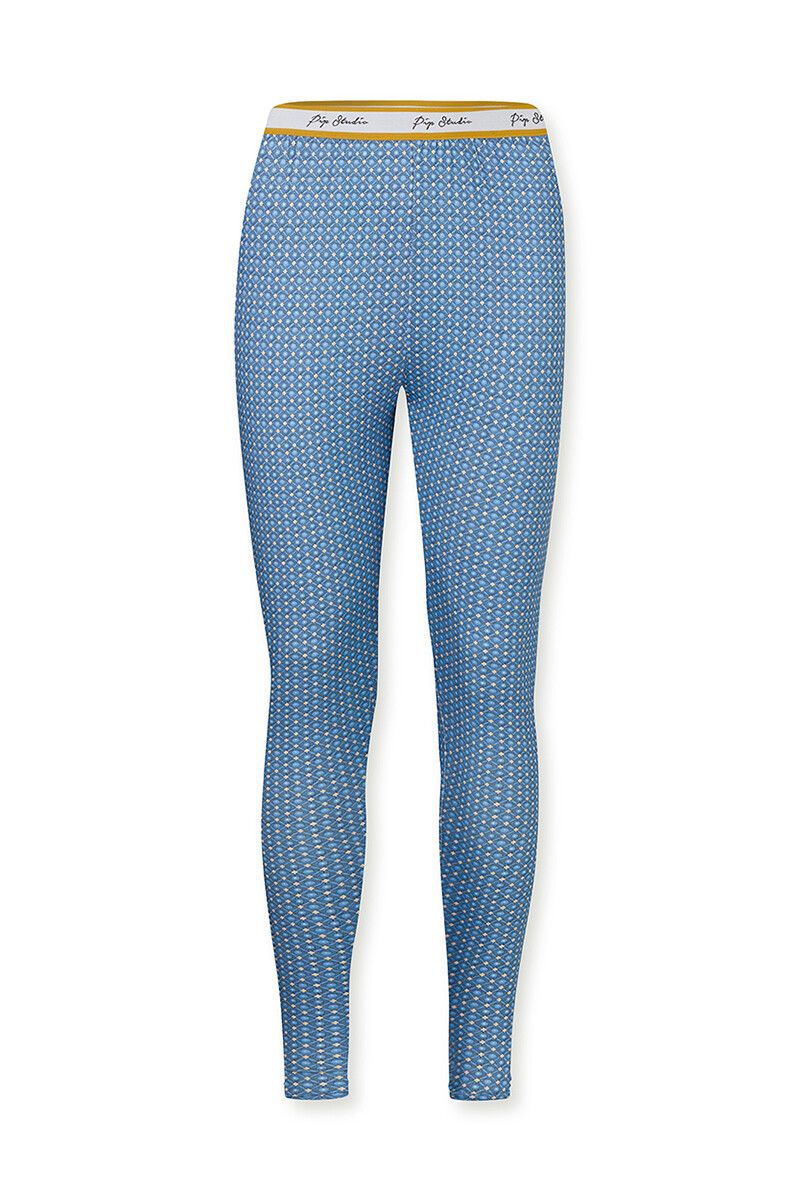 Lange Legging Star Tile Blauw
