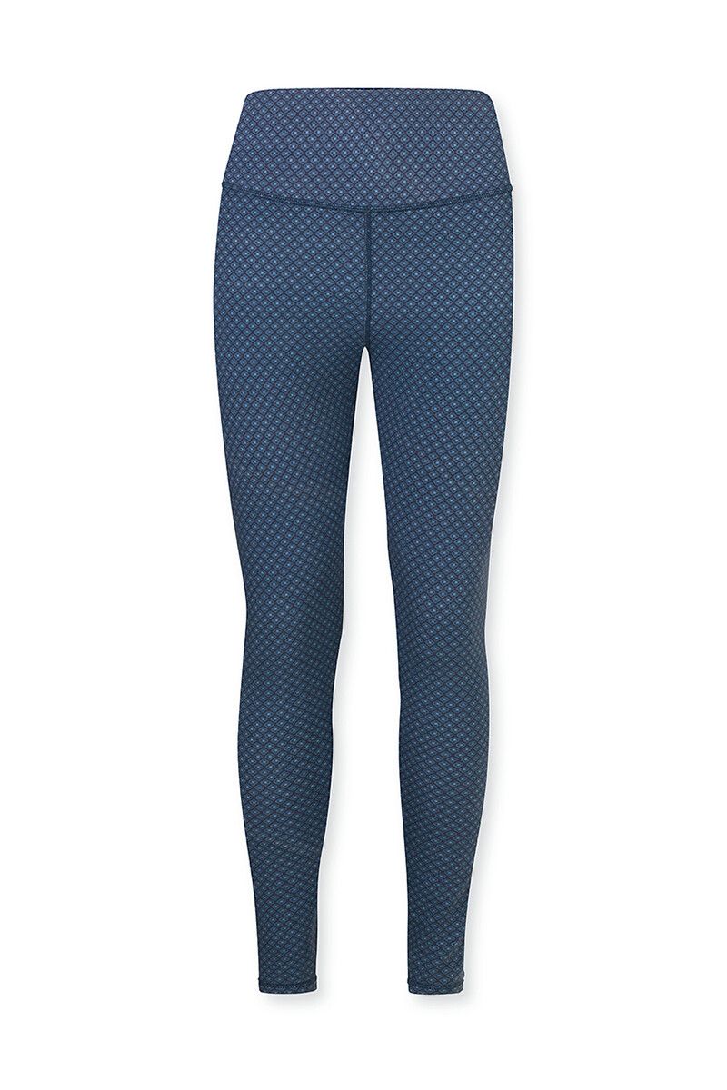 Lange Sportlegging Lace Flower Blauw