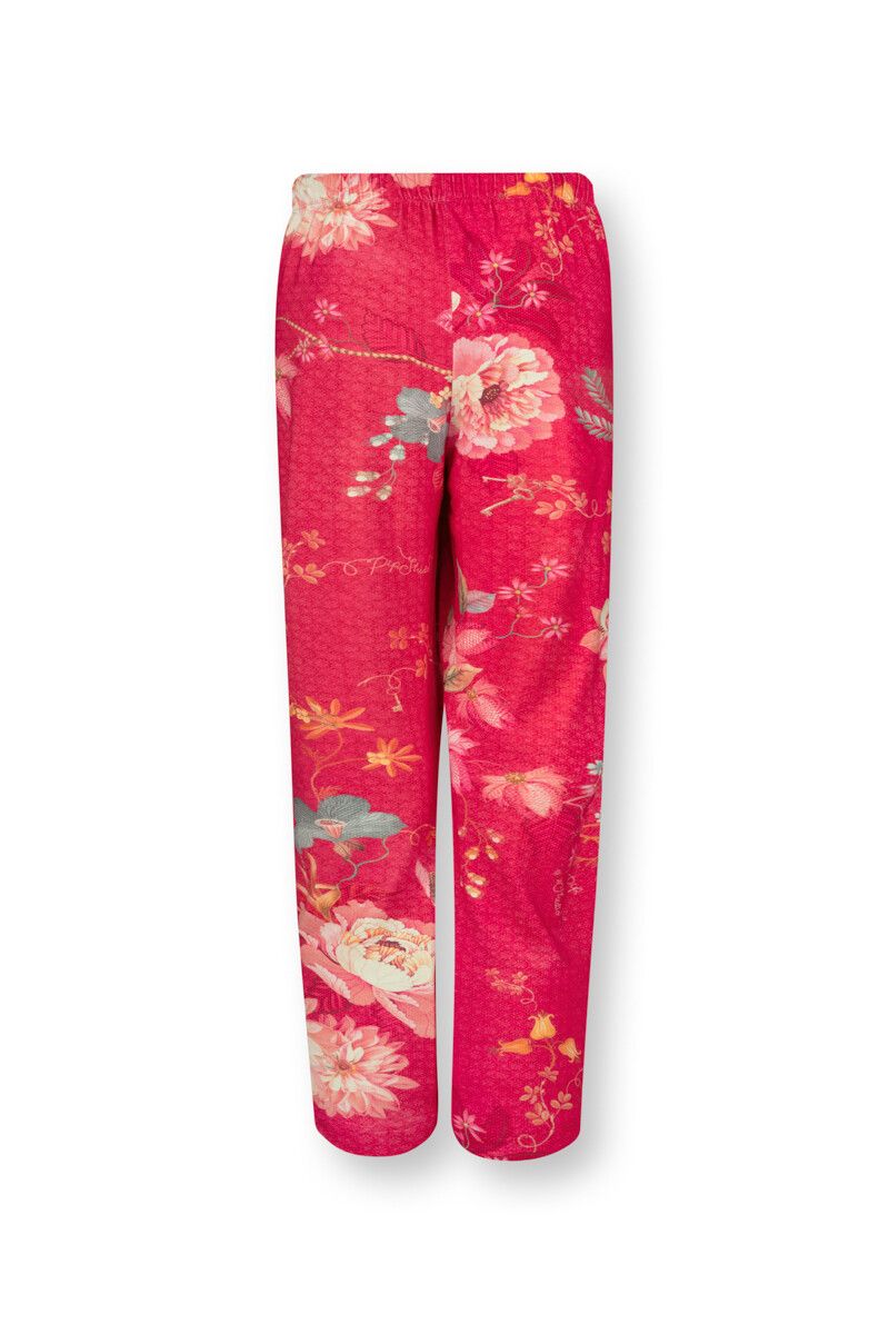 Lange Hose Tokyo Bouquet Rot