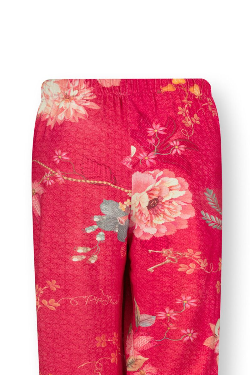 Lange Hose Tokyo Bouquet Rot