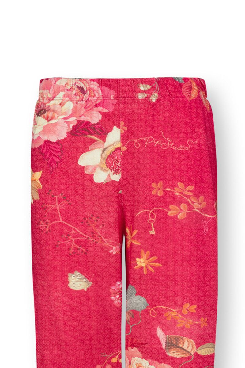 Lange Hose Tokyo Bouquet Rot