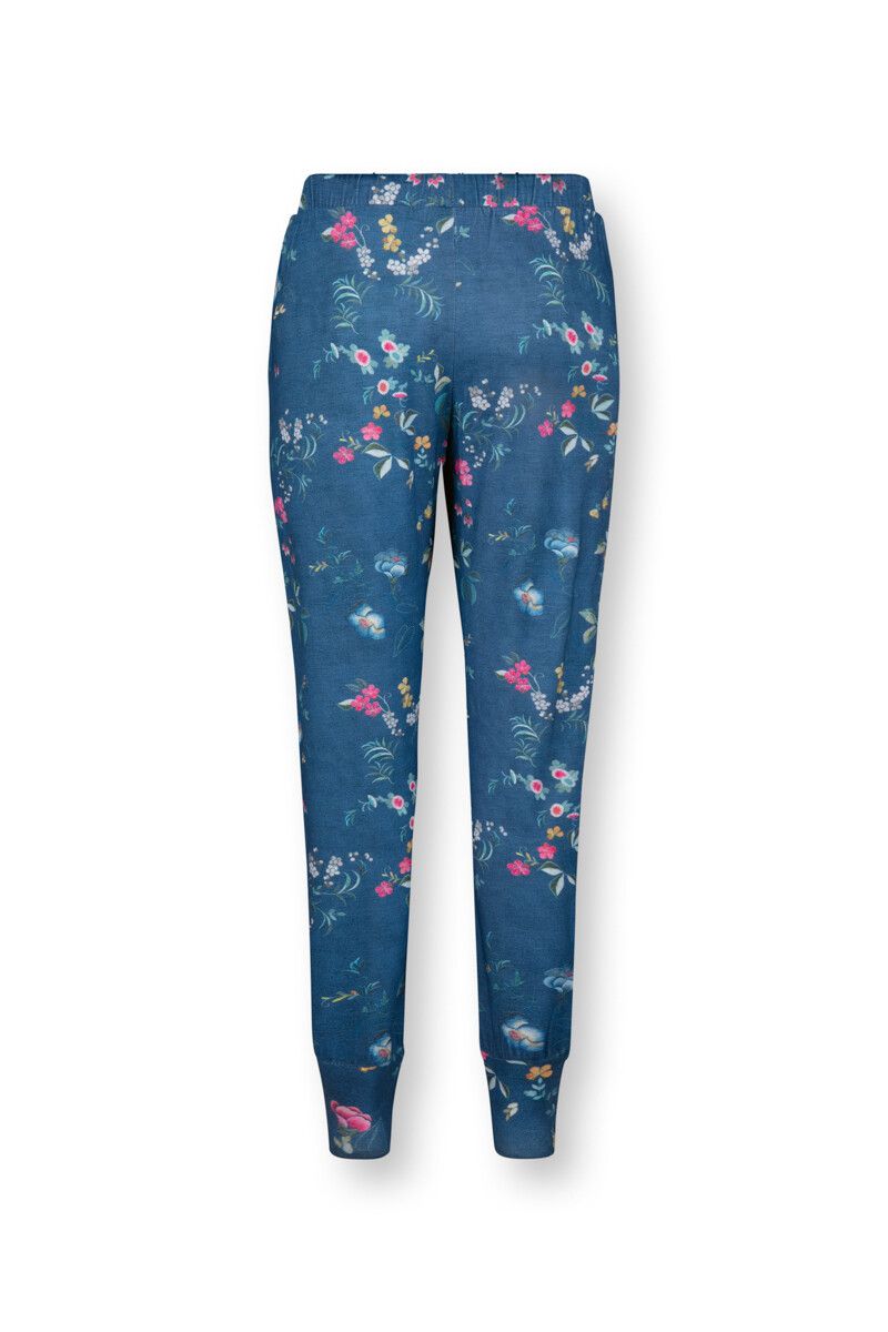Lange Hose Tokyo Blossom Donker Blau