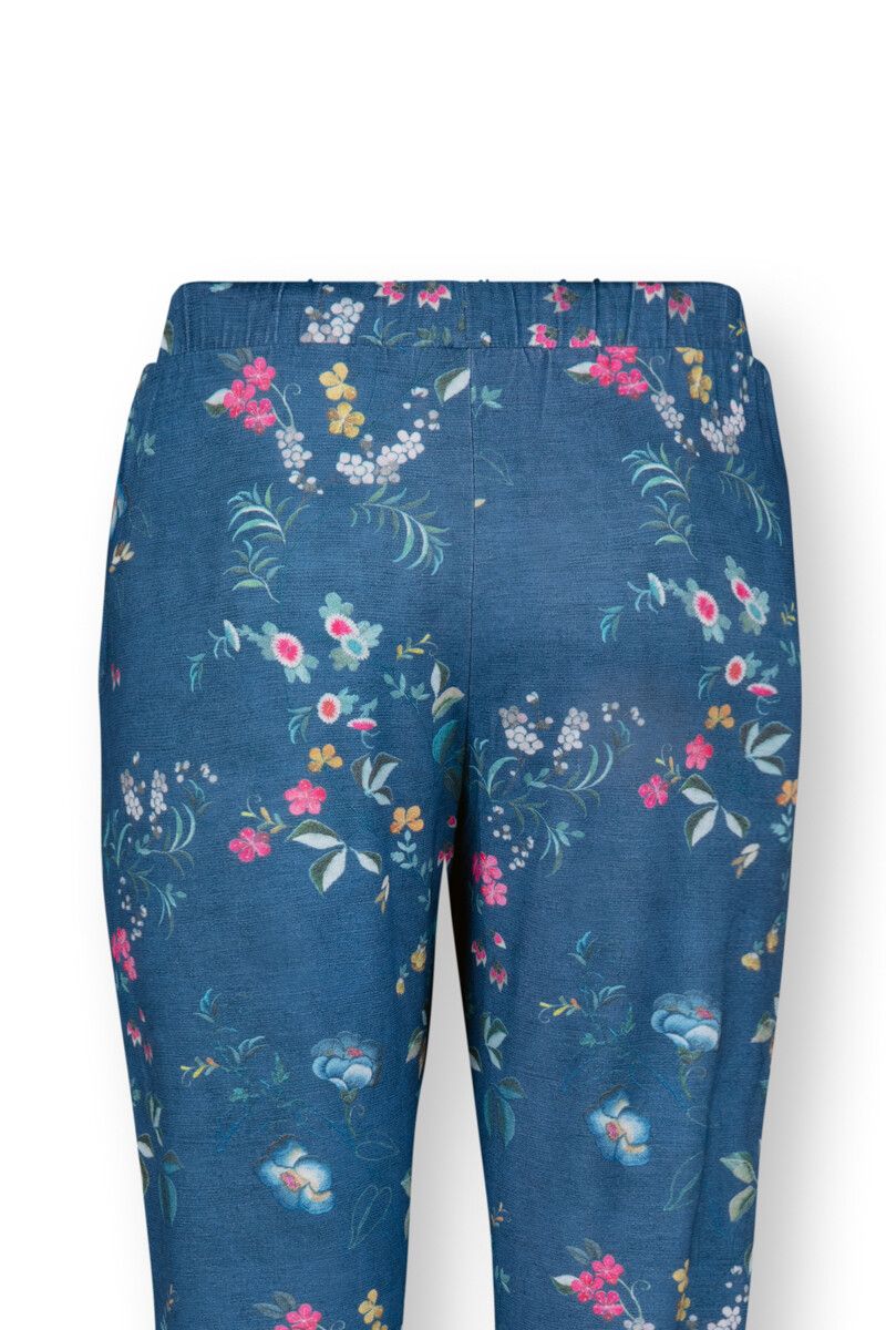 Lange Hose Tokyo Blossom Donker Blau