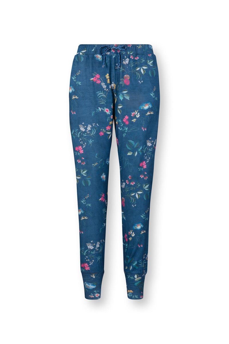Lange Hose Tokyo Blossom Donker Blau