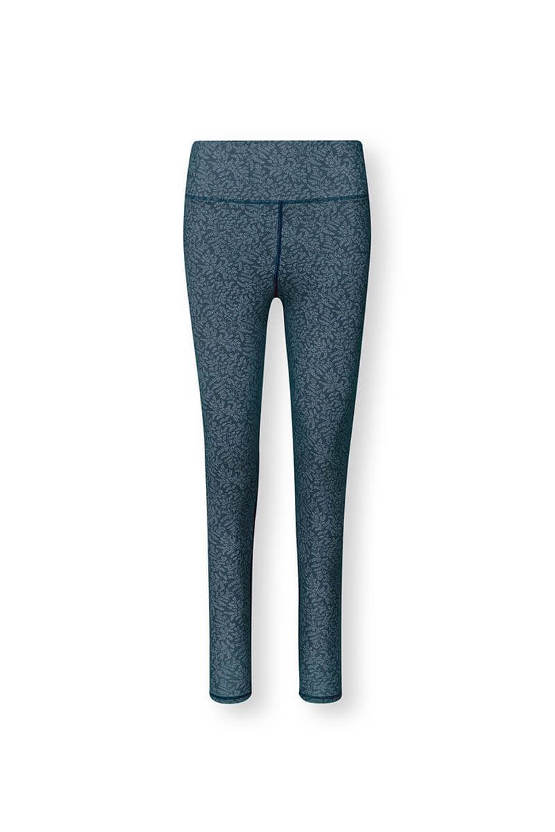 Sport Trousers Long Leafy Dots Blue