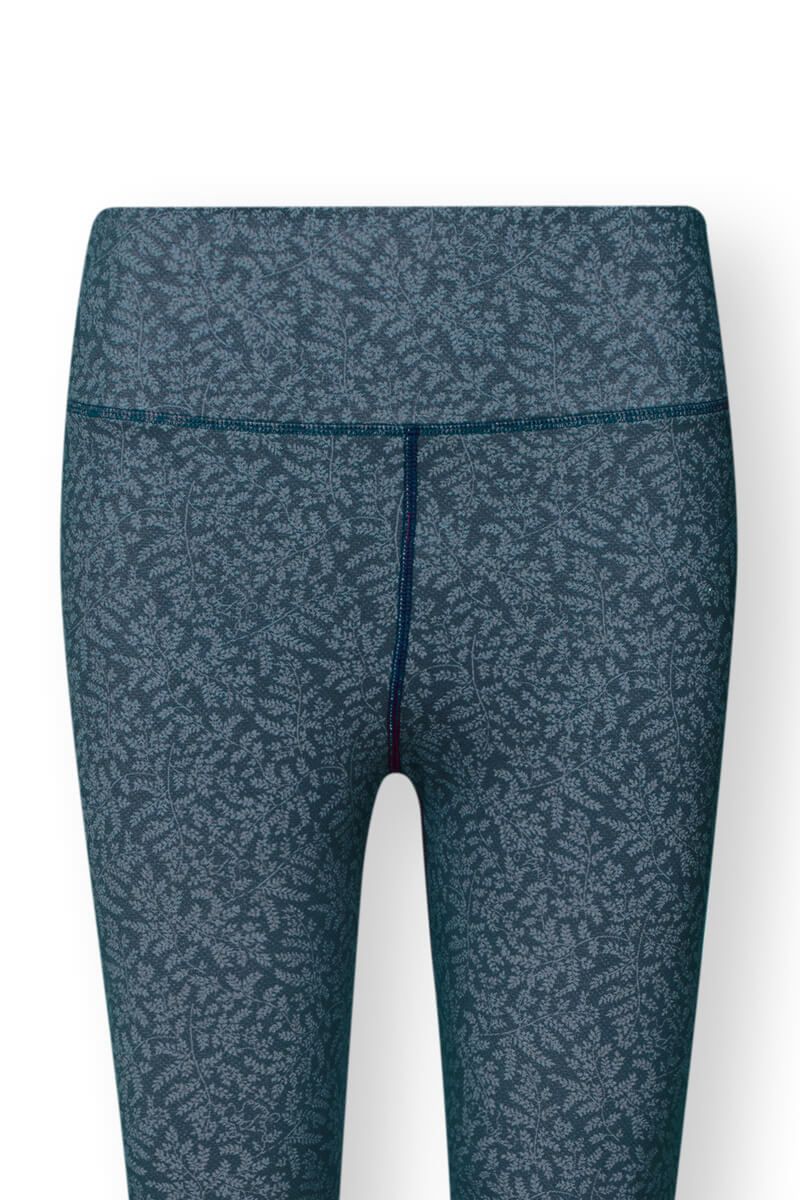 Sport Trousers Long Leafy Dots Blue