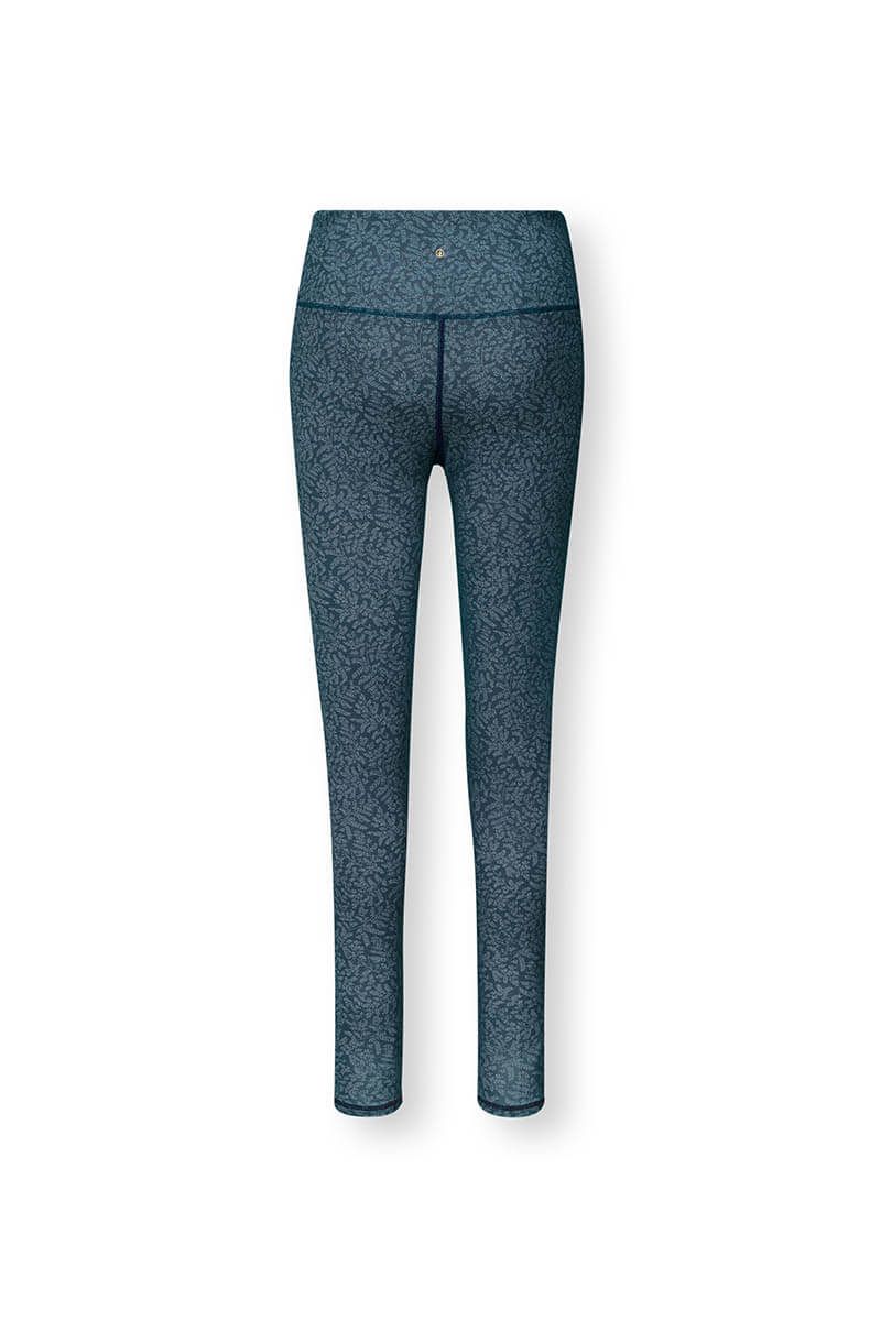Sport Trousers Long Leafy Dots Blue
