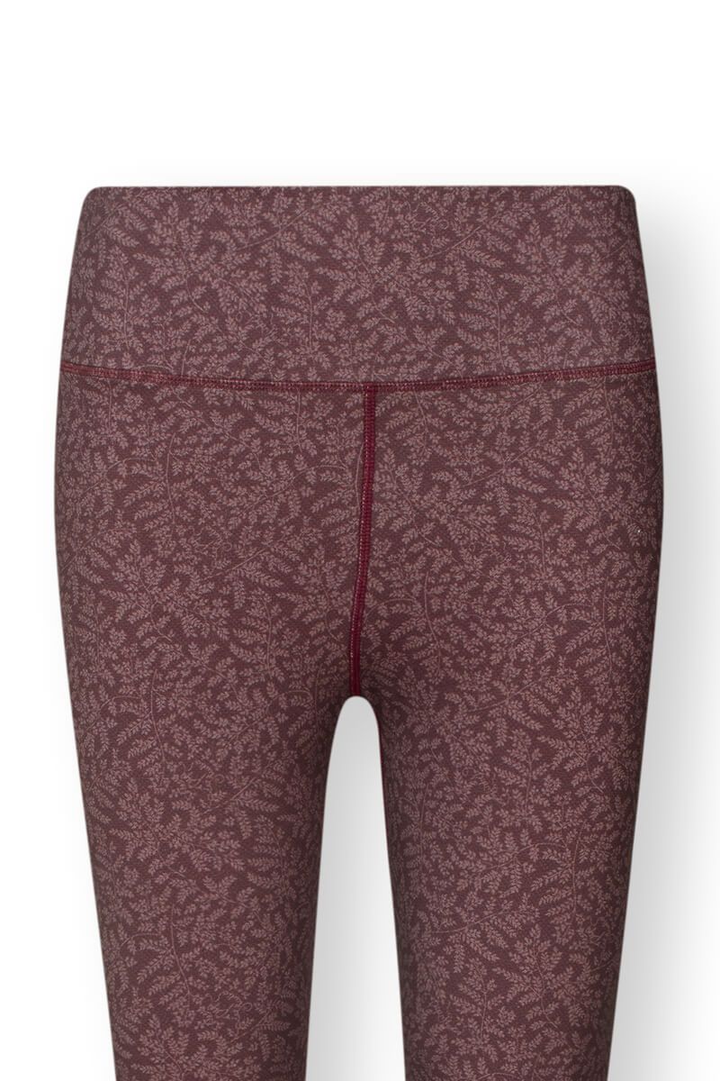 Lange Sportlegging Leafy Dots Terra Rood