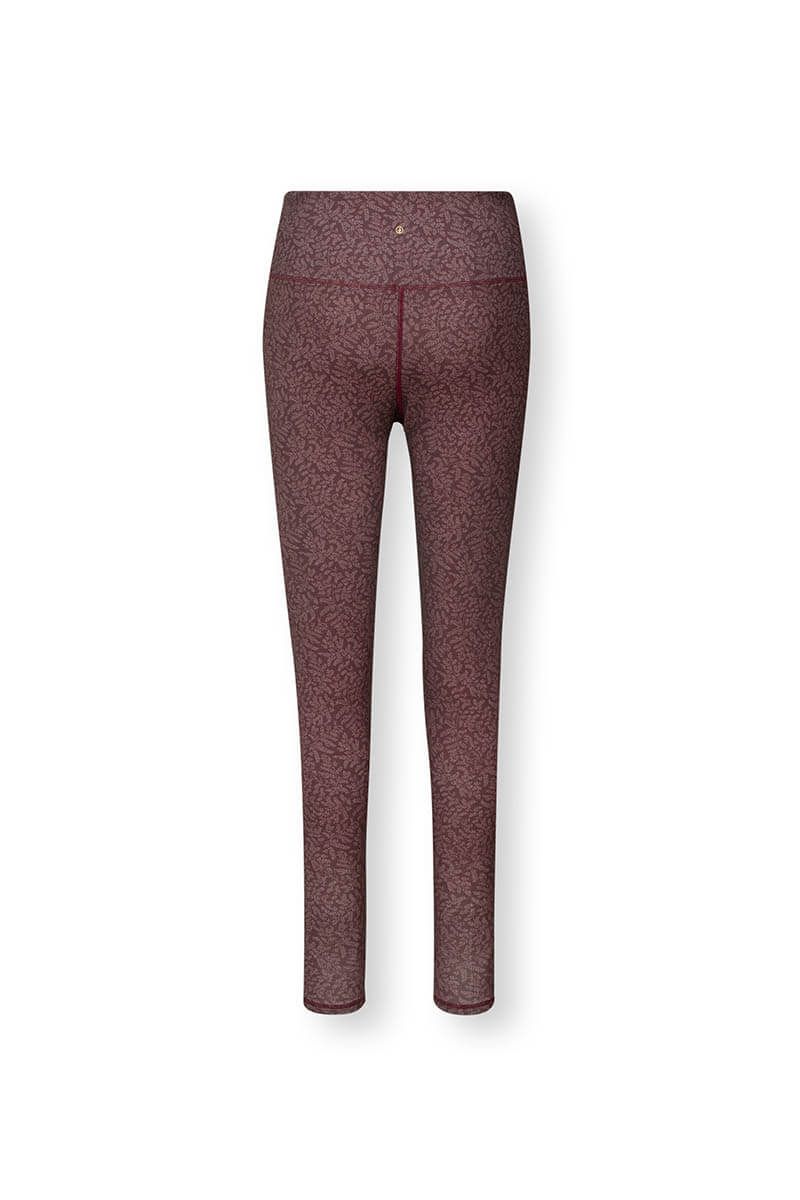 Lange Sportlegging Leafy Dots Terra Rood