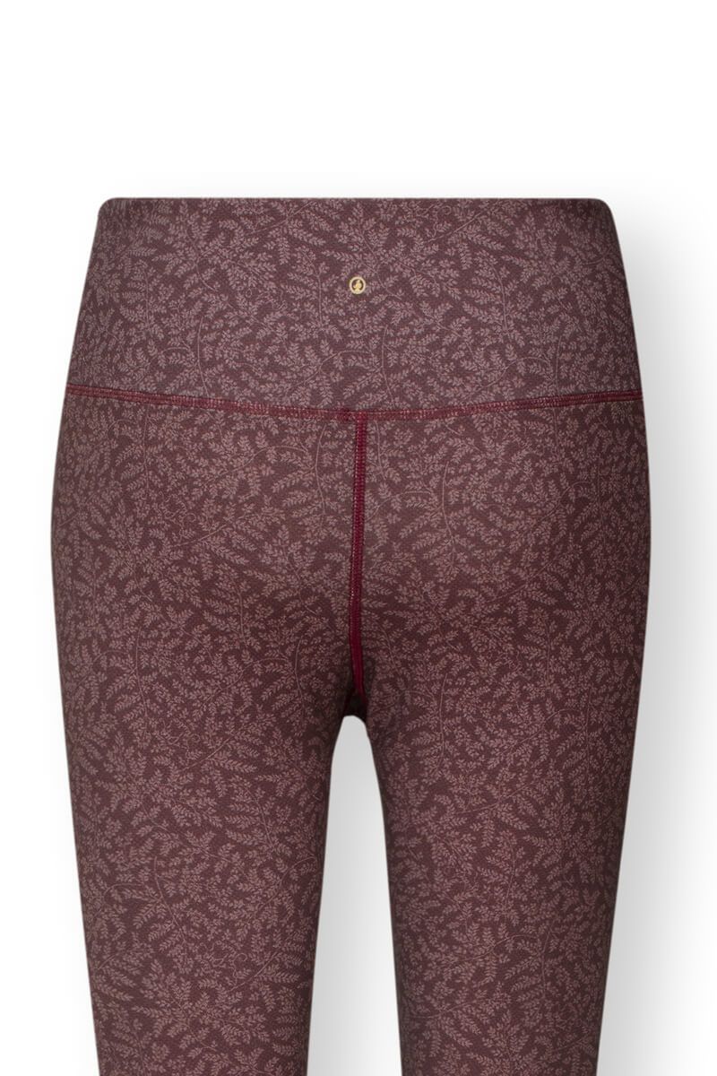 Lange Sportlegging Leafy Dots Terra Rood