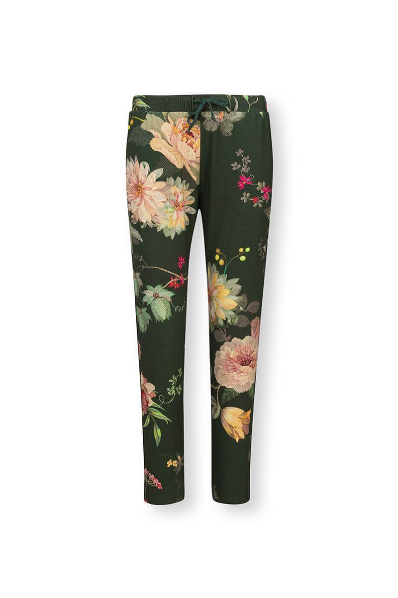 Lange Hose Tokyo Bouquet Dunkelgrün