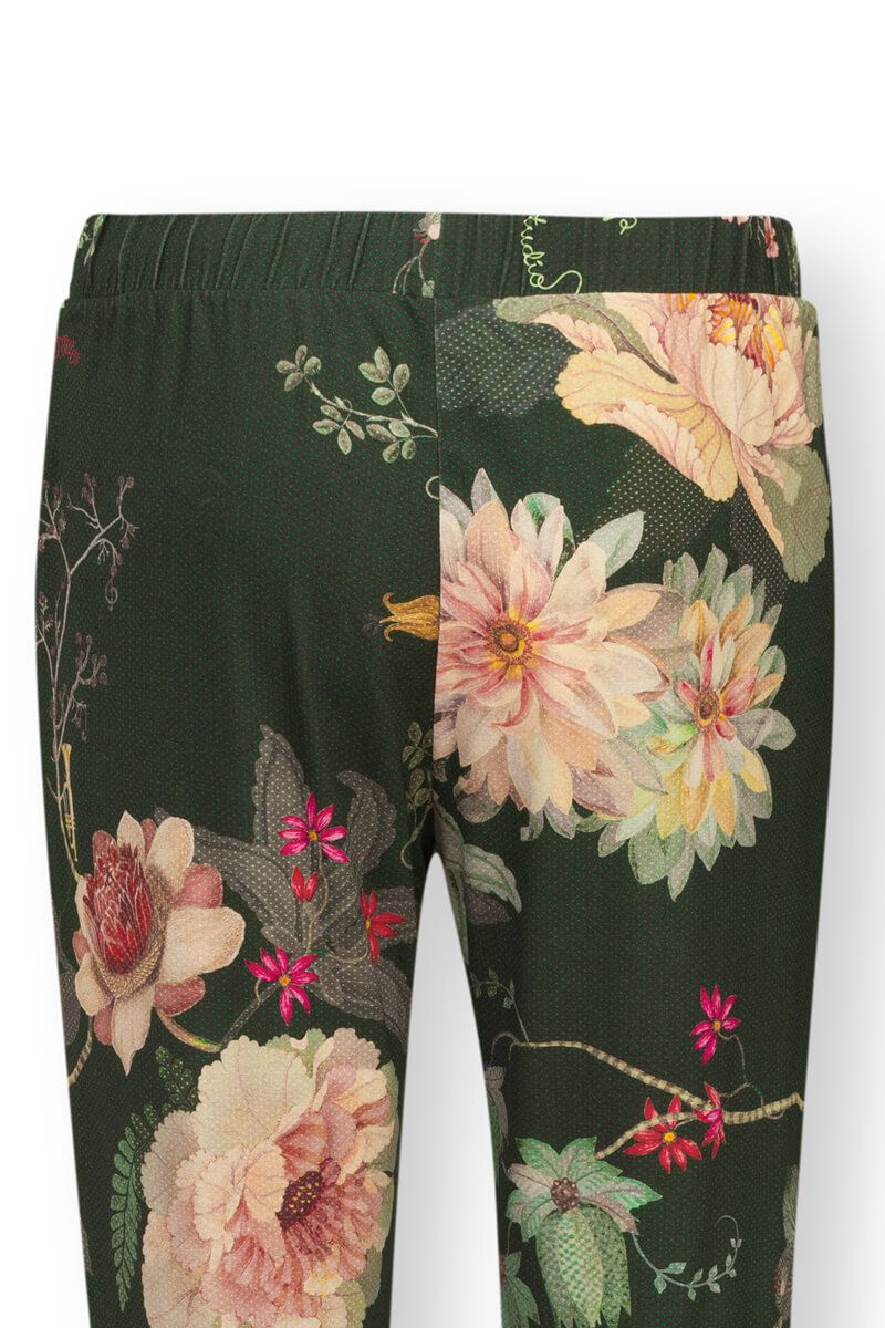 Lange Hose Tokyo Bouquet Dunkelgrün