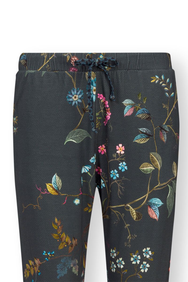 Lange Hose Kawai Flower Dunkelblau