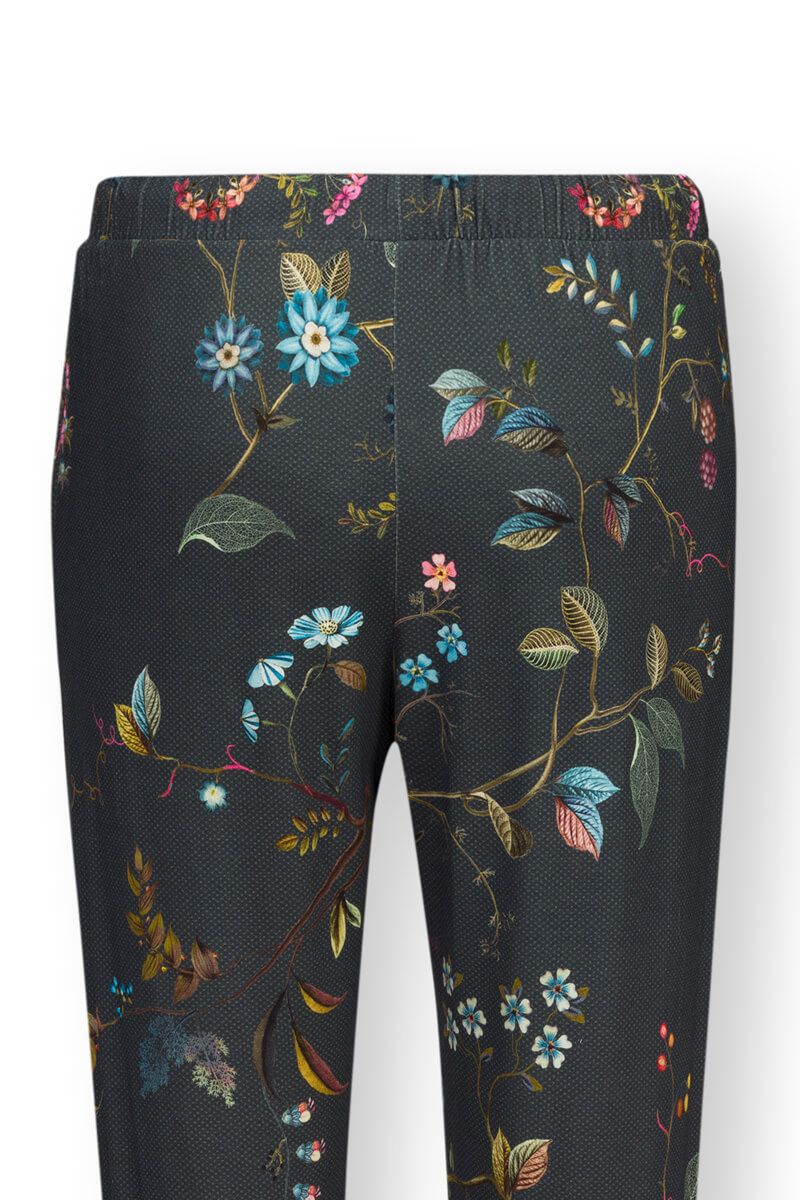 Lange Hose Kawai Flower Dunkelblau