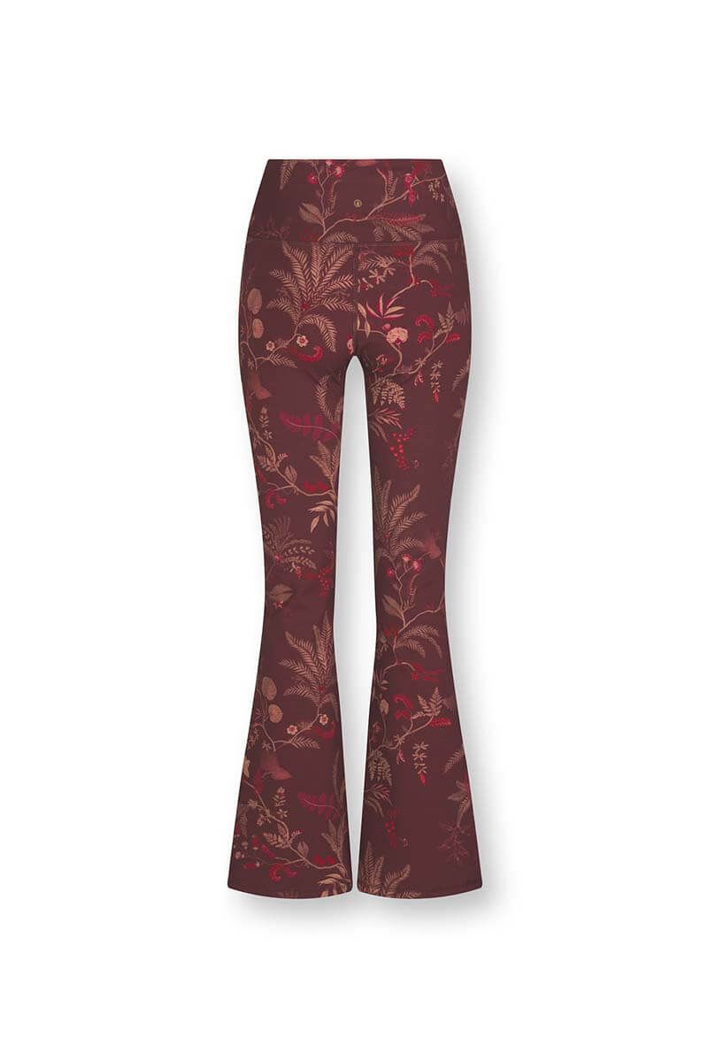 Flared Sport Legging Long Isola Dark Red