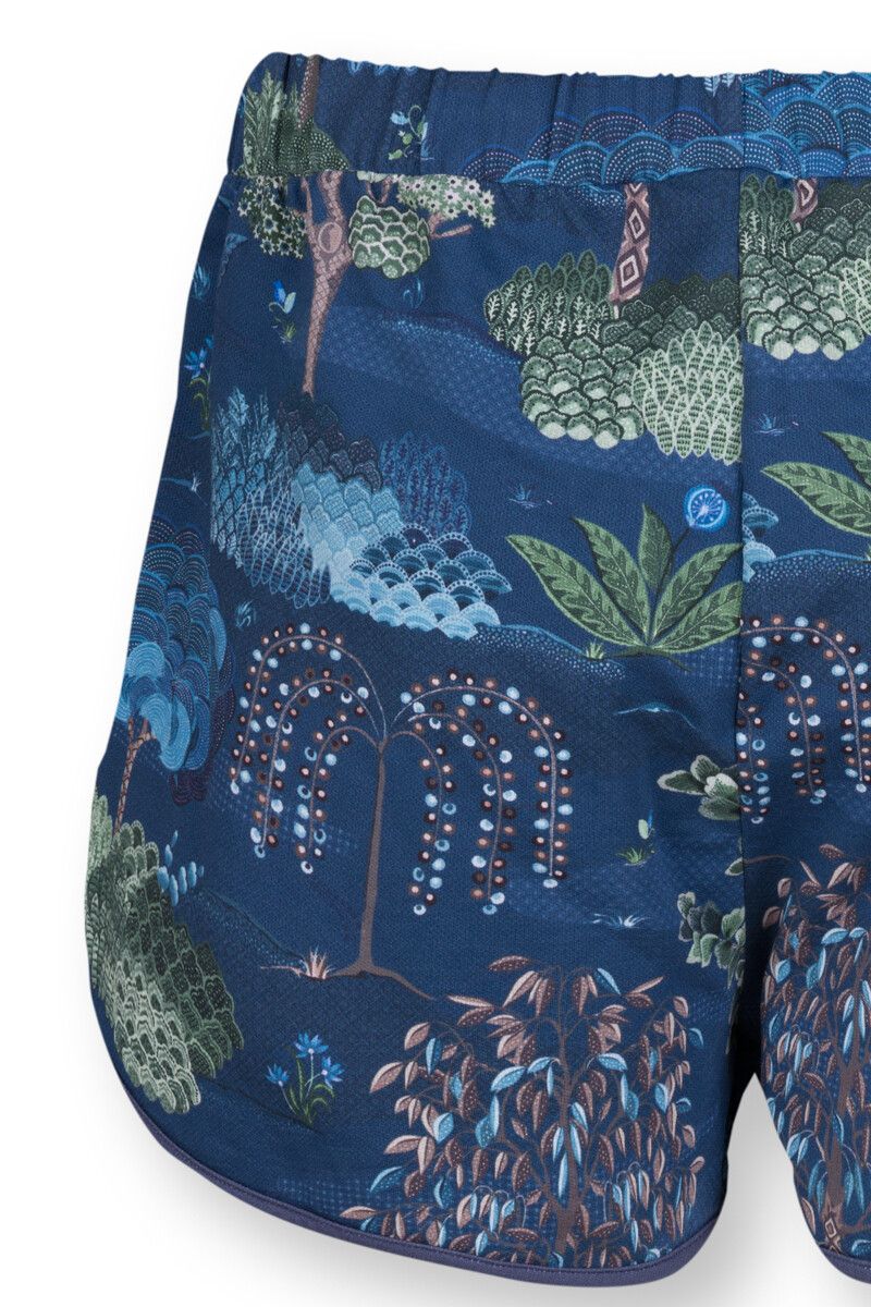Shorts Japanese Garden Blue