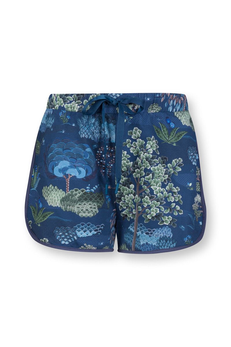 Trousers Short Japanese Garden Blue