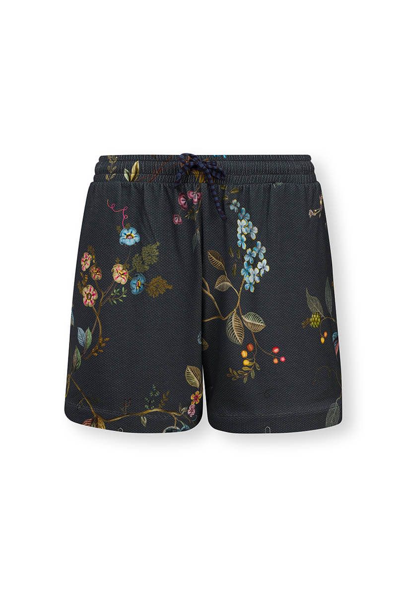 Kurze Hose Kawai Flower Dunkelblau