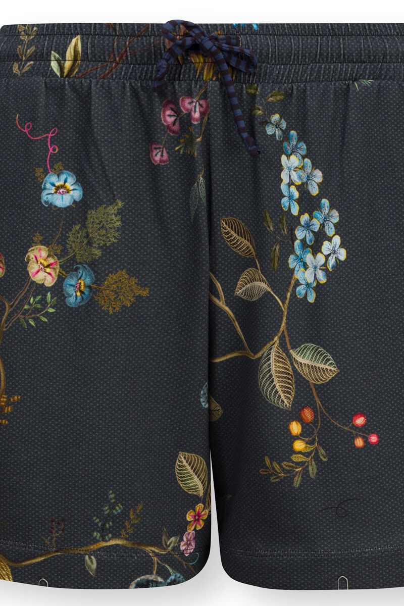Kurze Hose Kawai Flower Dunkelblau