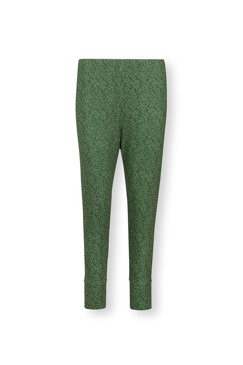 Trousers ¾ Leafy Dots Green