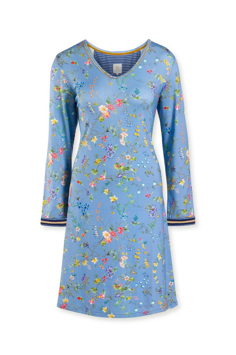 Nachthemd Petites Fleurs Big Lichtblauw