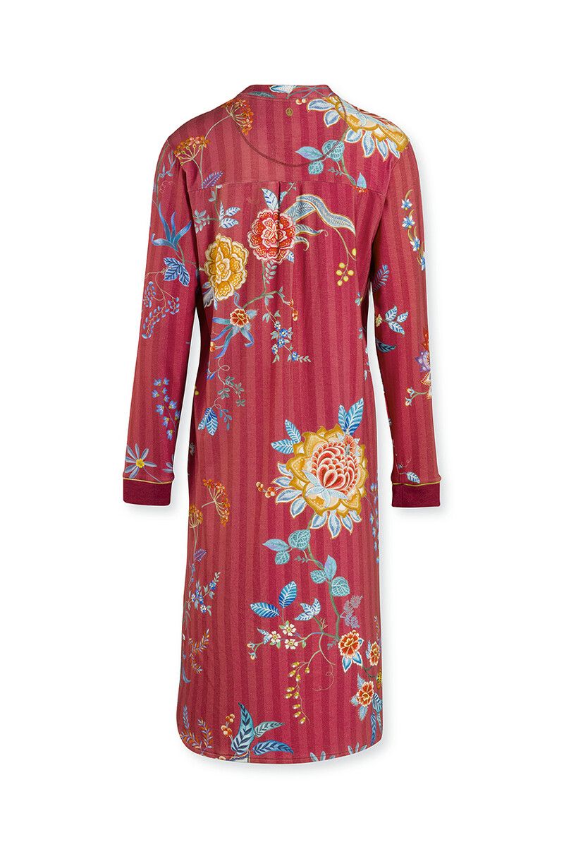 Nightdress Long Flower Festival Red