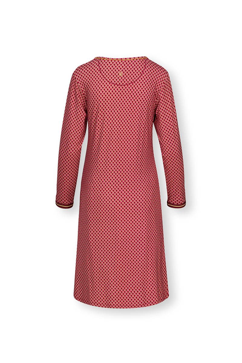 Nachthemd Lange Ärmel Suki Dark Rosa