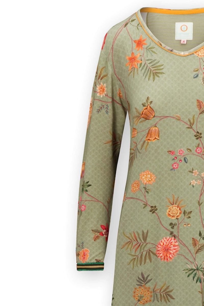 Nightdress Long Sleeve La Dolce Vita Green