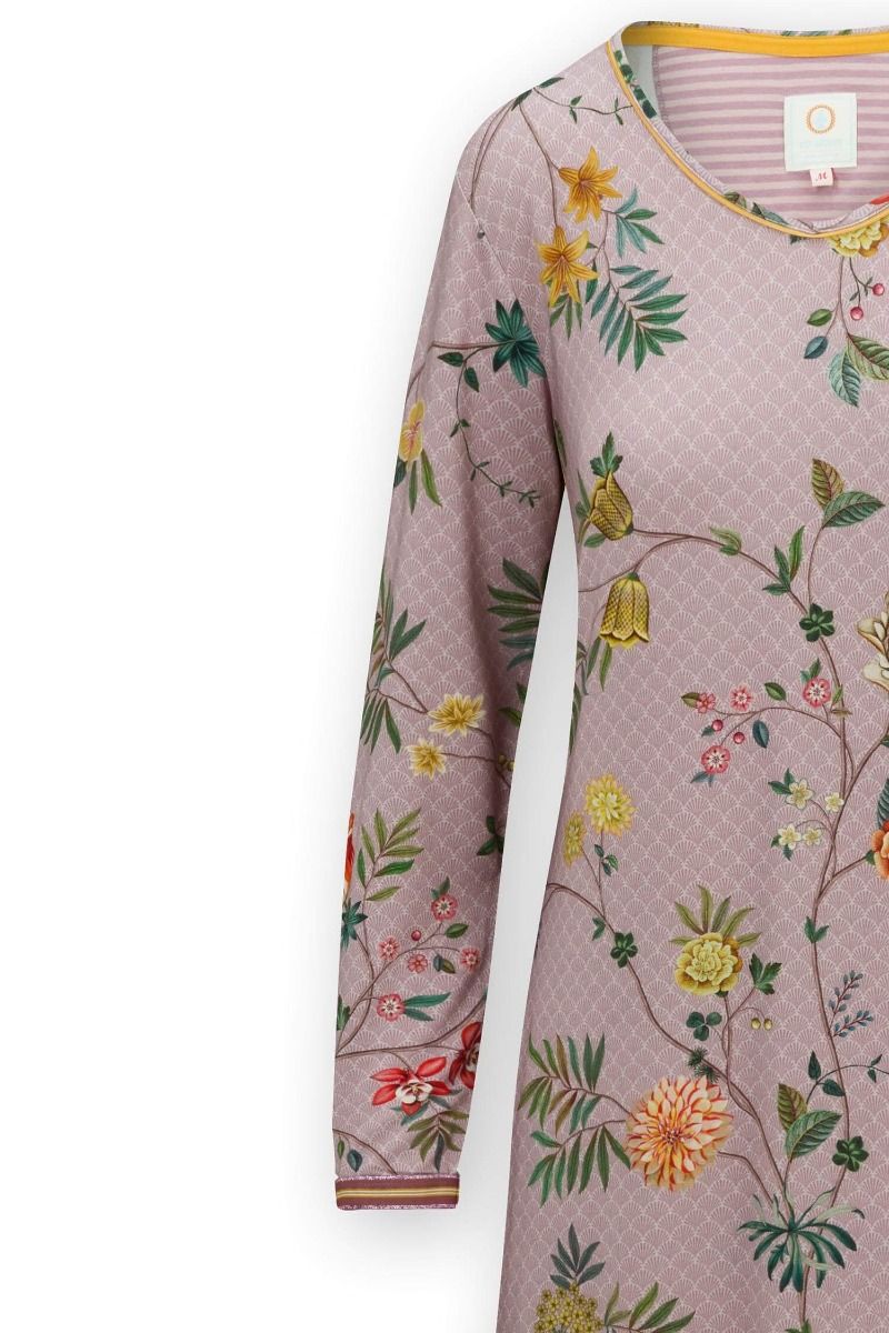 Nachthemd Lange Ärmel La Dolce Vita Lila 