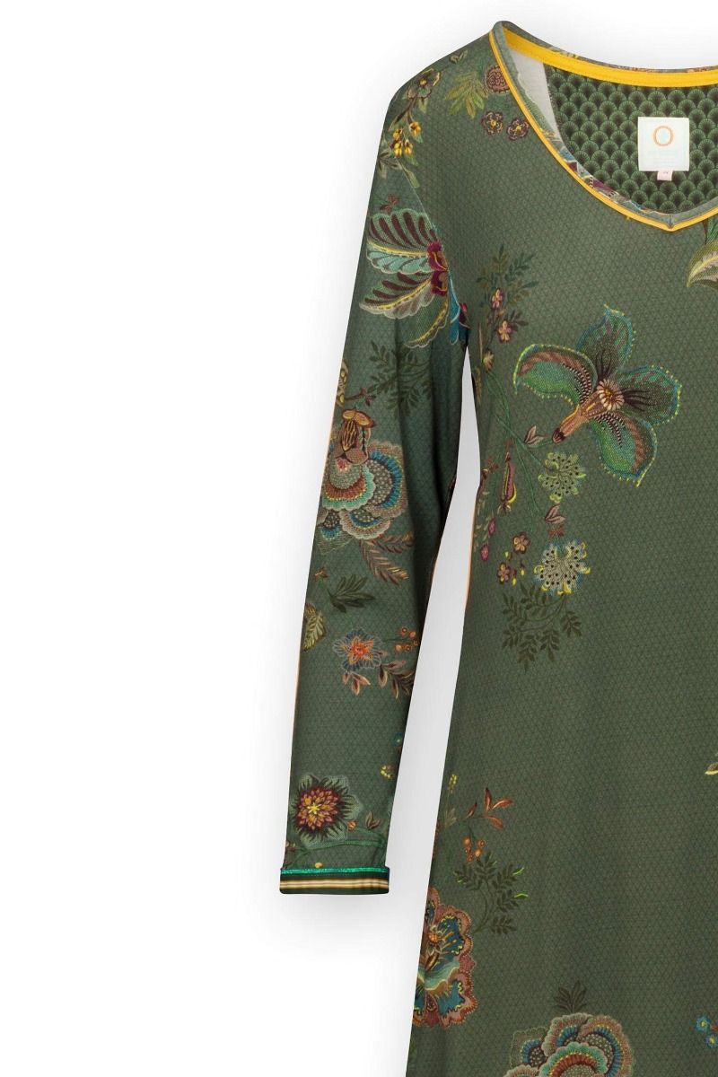 Nightdress Long Sleeve Cece Fiore Green 