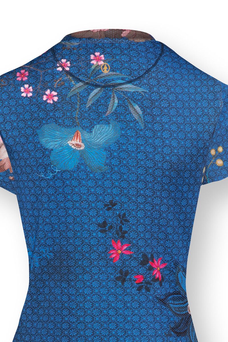 Nachthemd Korte Mouw Tokyo Bouquet Donkerblauw