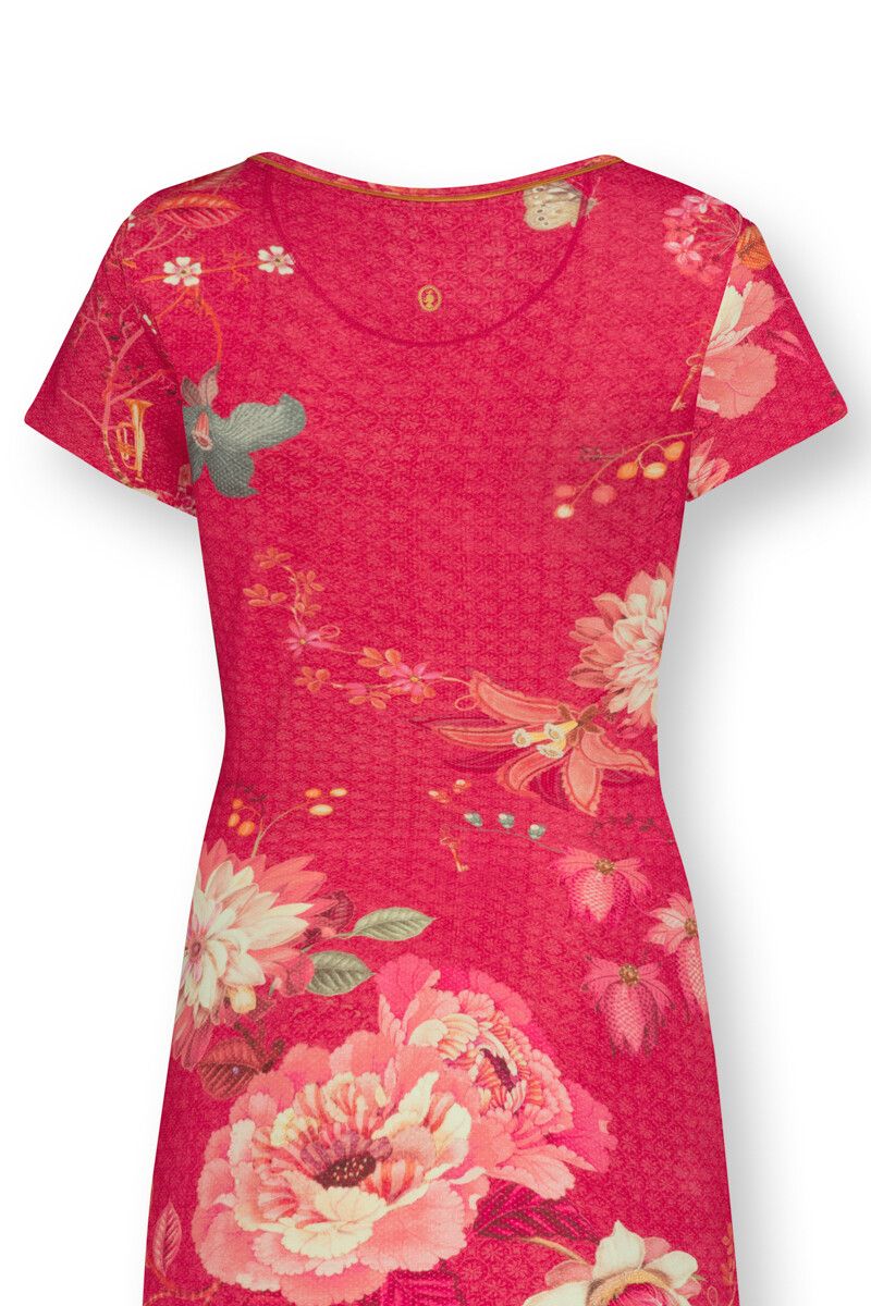 Nachthemd Korte Mouw Tokyo Bouquet Rood