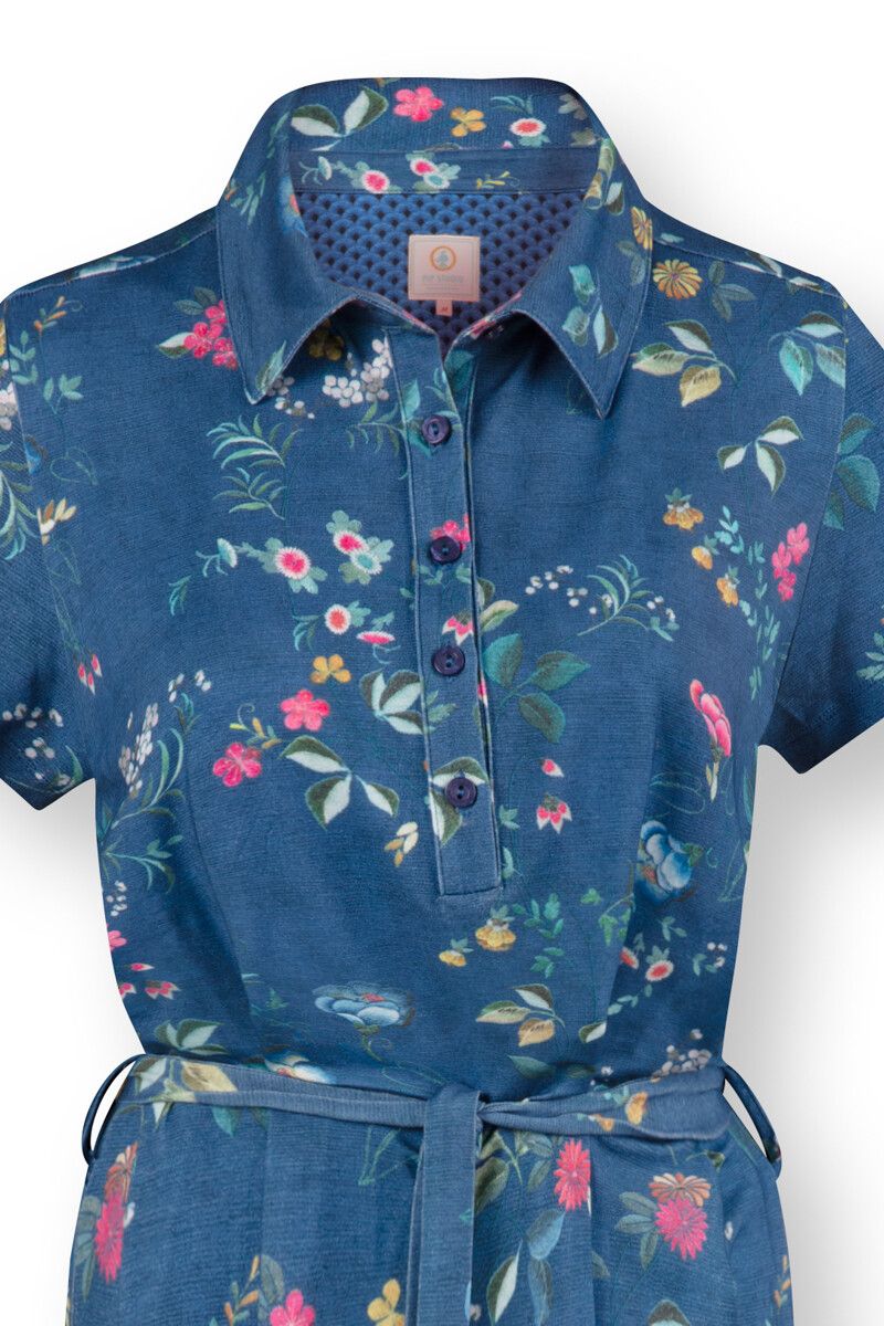 Nachthemd Korte Mouw Tokyo Blossom Dark Blauw
